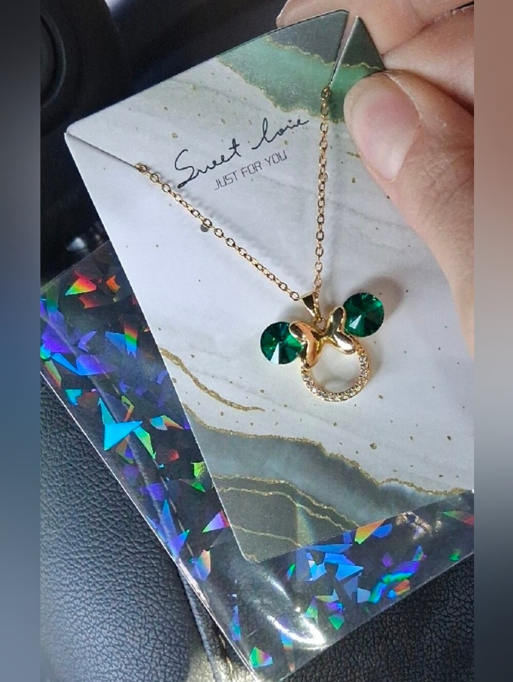 $8 Each Or Bundle 5/$20 Green Gold-tone Minnie Mouse Inspired Necklace
